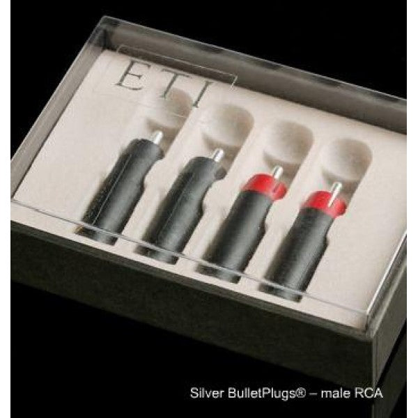 BulletPlug 4-Pack Male RCA Silver